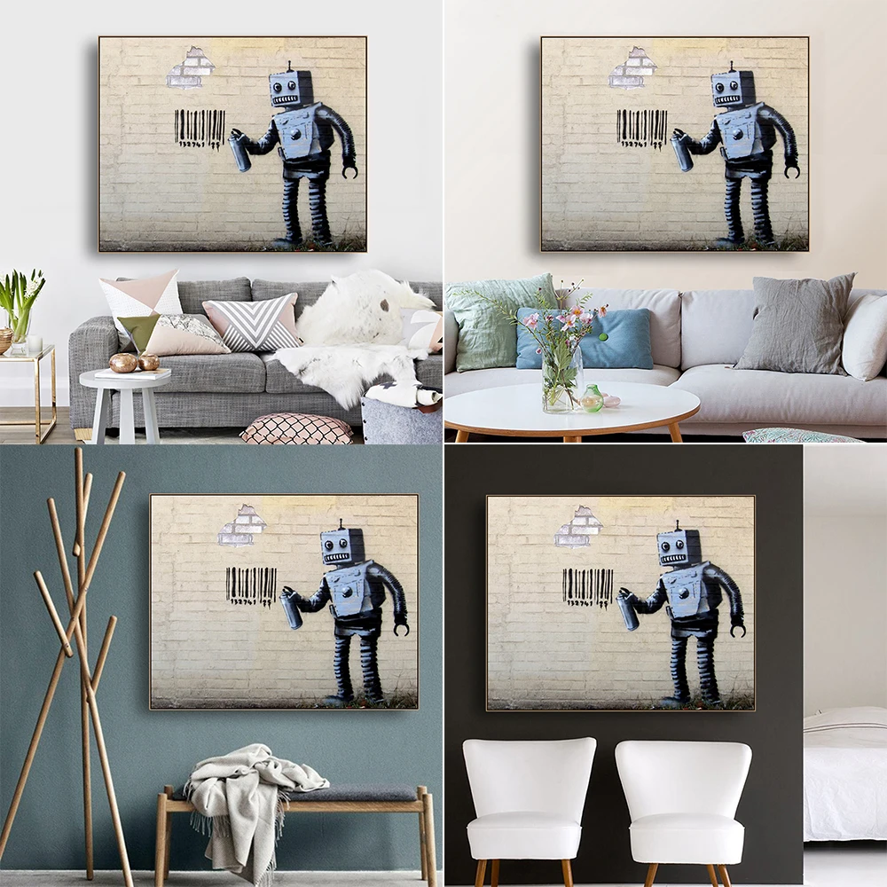 Девушки и воздушные шары от banksy на стену художественный Декор холст живопись каллиграфия плакат печать декоративная картина гостиная домашний декор