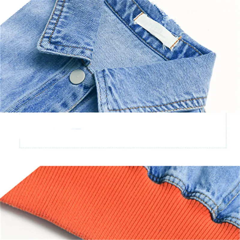 

Kids Denim Jackets for Baby Girls Short High Waist Coats New Spring Fashion Outwear Children Clothing Cotton 4 5 7 9 11 13 14Yrs