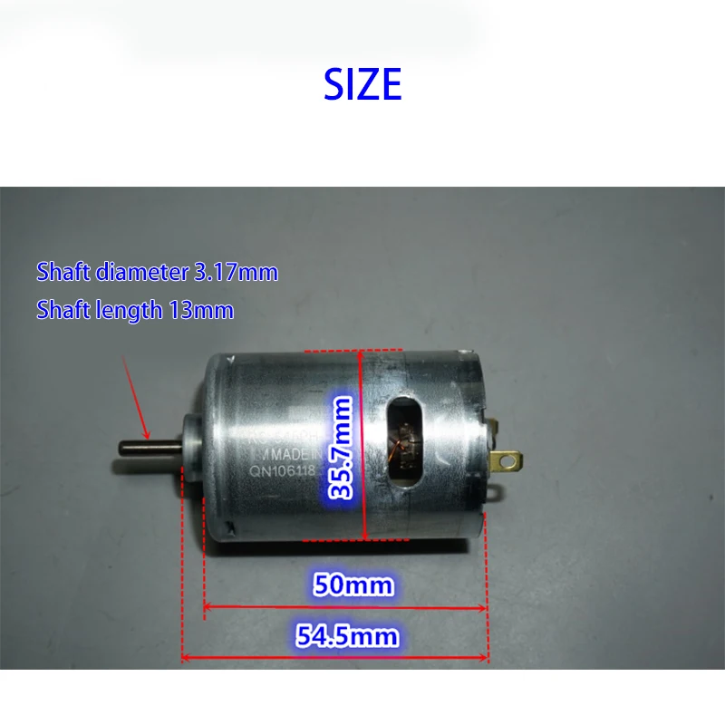 DIY Power Motor 545 High Speed 5V-12V 8700 Rpm-24000 Rpm with Copper Brush for Car Ship Models Shaft Diameter 3.17mm XD | Обустройство