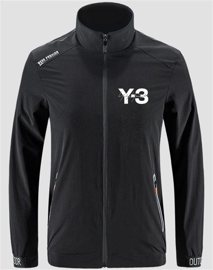 

Yohji Yamamoto 3y Letters Slim Sport Street Windbreaker Zipper Thin Jacket Men's Casual Front Printing Jacket Asian Size