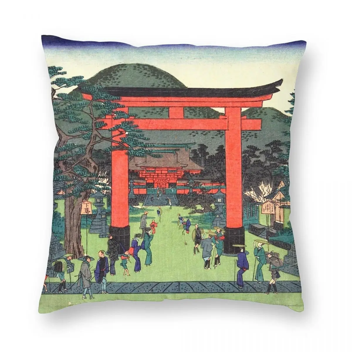 Наволочка для подушки Hasegawa Sadanobu Fushimi Inari наволочка из полиэстера и льна с