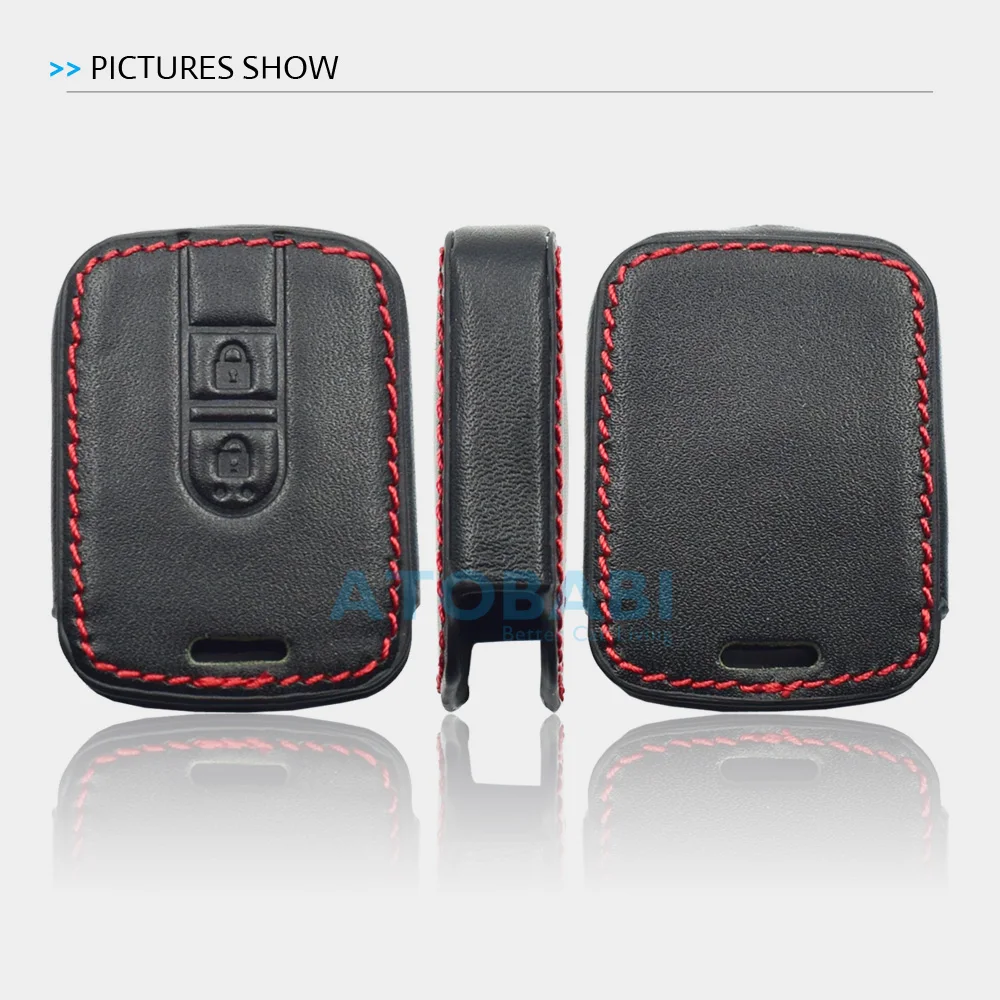 2 кнопки кожаный чехол для ключей автомобиля Nissan Pathfinder Qashqai Micra Navara Almera Note Авто