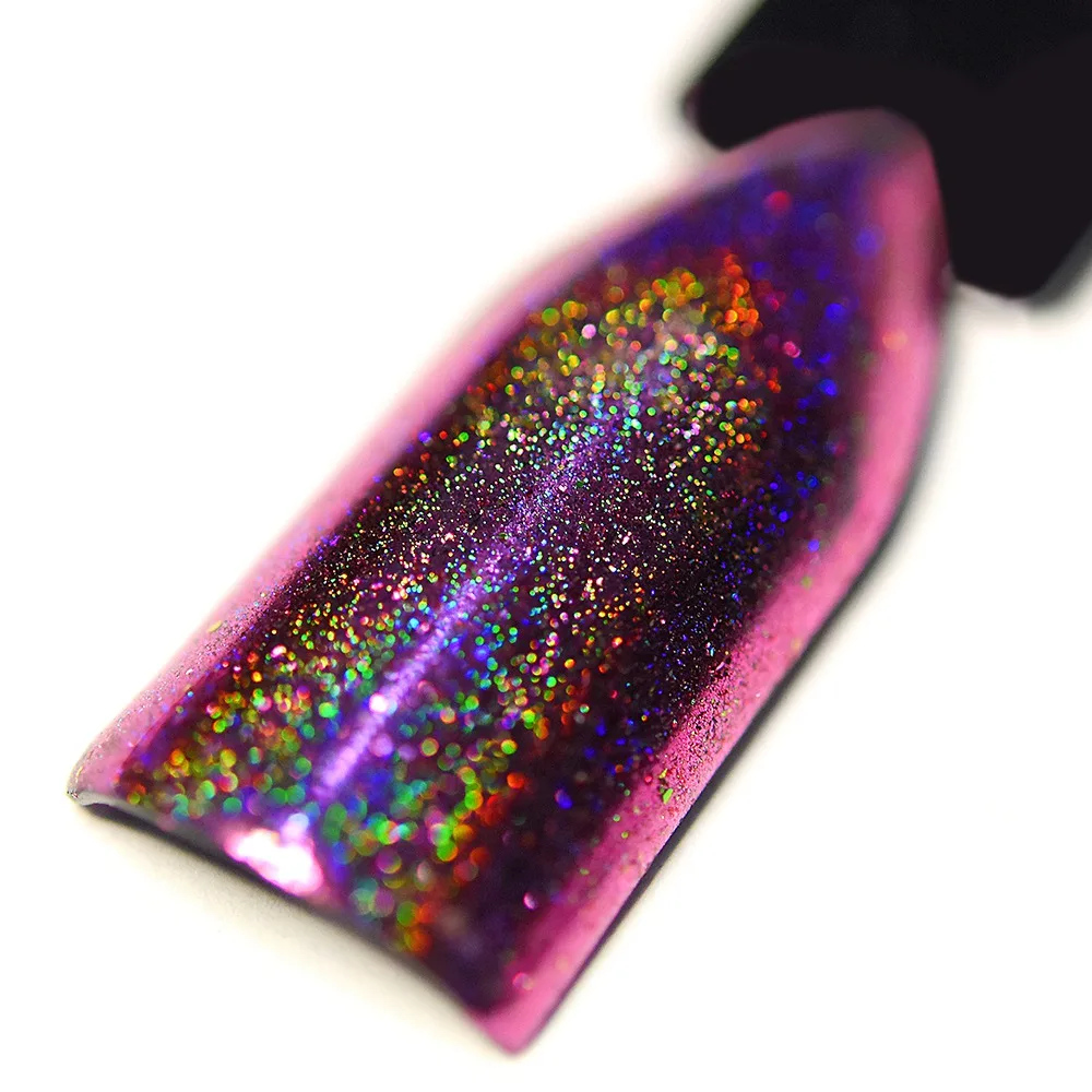 Pink KADS, 1 шт., 0,2 г, цветной лазерный порошок, 6 цветов, хромированный маникюр, дизайн ногтей, блестящий порошок, инструмент для украшения, пигмент, блестки, сделай сам - Цвет: Pink