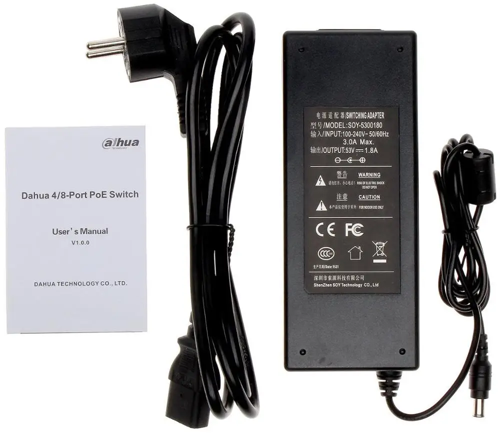 Dahua DH PFS3110 8P 96 неуправляемый двухслойный Промышленный Коммутатор PoE поддерживает