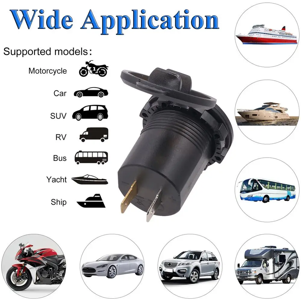 Зарядное устройство с двумя USB порсветодиодный 12 В 2 0 А|Электроаксессуары для