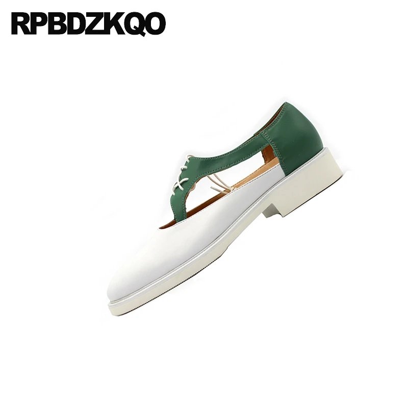 Туфли-оксфорды мужские из натуральной кожи дышащие с вырезами на резиновой