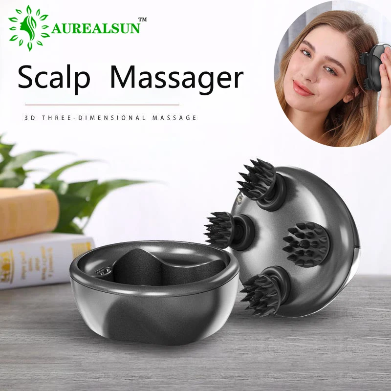 Электрический массажер для головы тела водонепроницаемый релаксационный