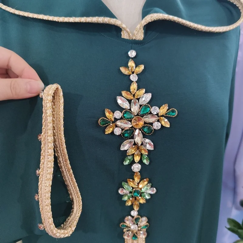 Кафтан Marocain Абаи Дубай Турция Ислам кафтан мусульманский хиджаб платье комплект