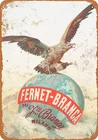 Металлический Оловянный Ретро-плакат Fernet с ликером, плакат для дома, гаража, тарелки для кафе, паба, мотеля, художественное настенное украшение
