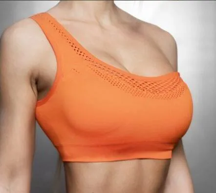 CB1191 orange bra Женский спортивный костюм, комплект для йоги на одно плечо, бесшовный костюм для фитнеса, спортивный бюстгальтер для бега, штаны для йоги, леггинсы, женский костюм, одежда для спортзала - Цвет: CB1191 orange bra
