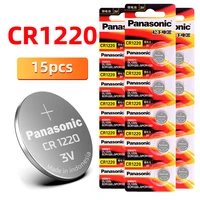 brand new 15pcs panasonic cr1220 coin cell button batteries dl1220 br1220 ecr1220 lm1220 3v lithium battery for pda mp3 player