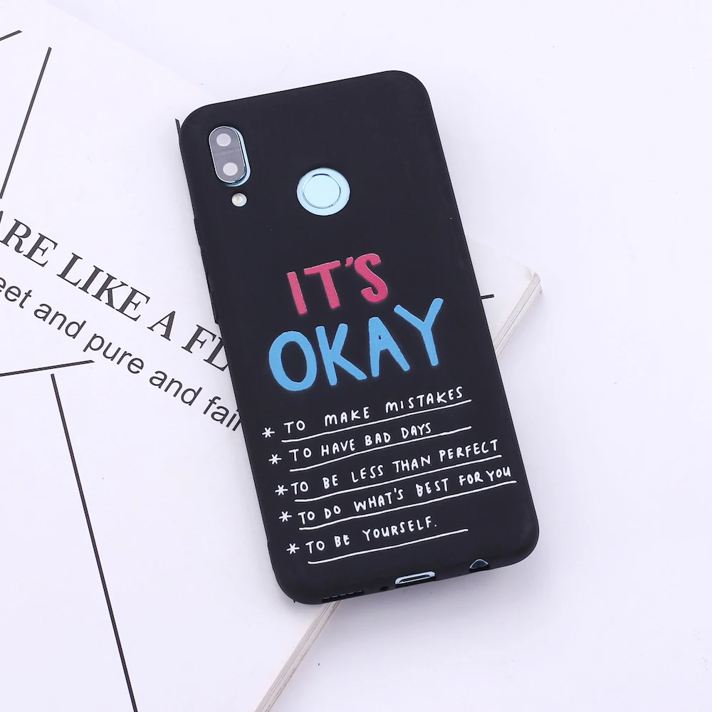 

For Xiaomi Mi Redmi Note 5 6 7 8 9 10 lite Pro Plus Girls Quotes It's Okay things to do Silicone Phone Case Cover Capa Fundas