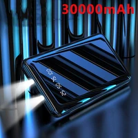 30000mah power bank two way quick charge powerbank portable external battery with flashlight fast charging for xiaomi iphone