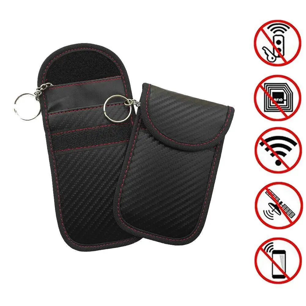

1pcs Signal Shielding Car Key Bag Scanning-proof Magnetic-proof Protector Pack Anti-theft Phone Card Signal RFID Blocking K D5T5