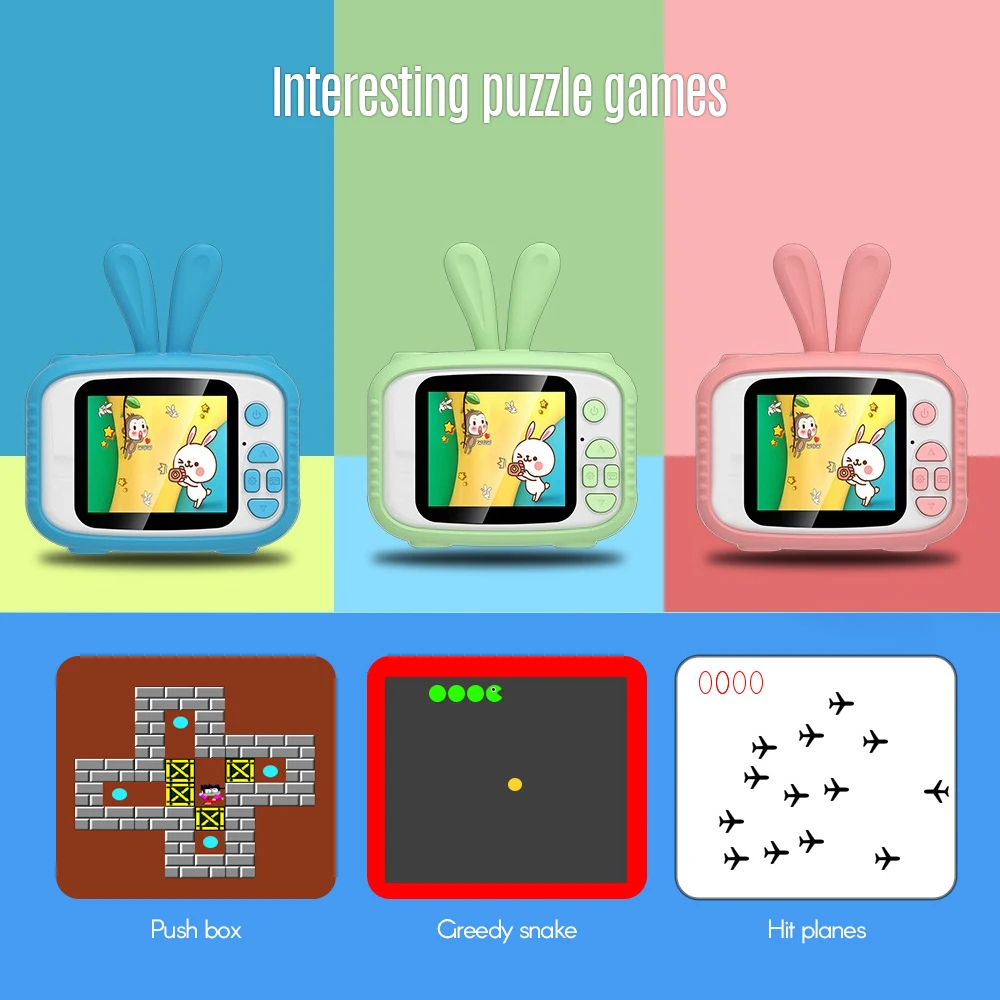 

720P Portable Mini Kids Camera 20 Megapixel 2.0 Inch IPS Screen Cute Cartoon Animal Camera for Children Boys Girls