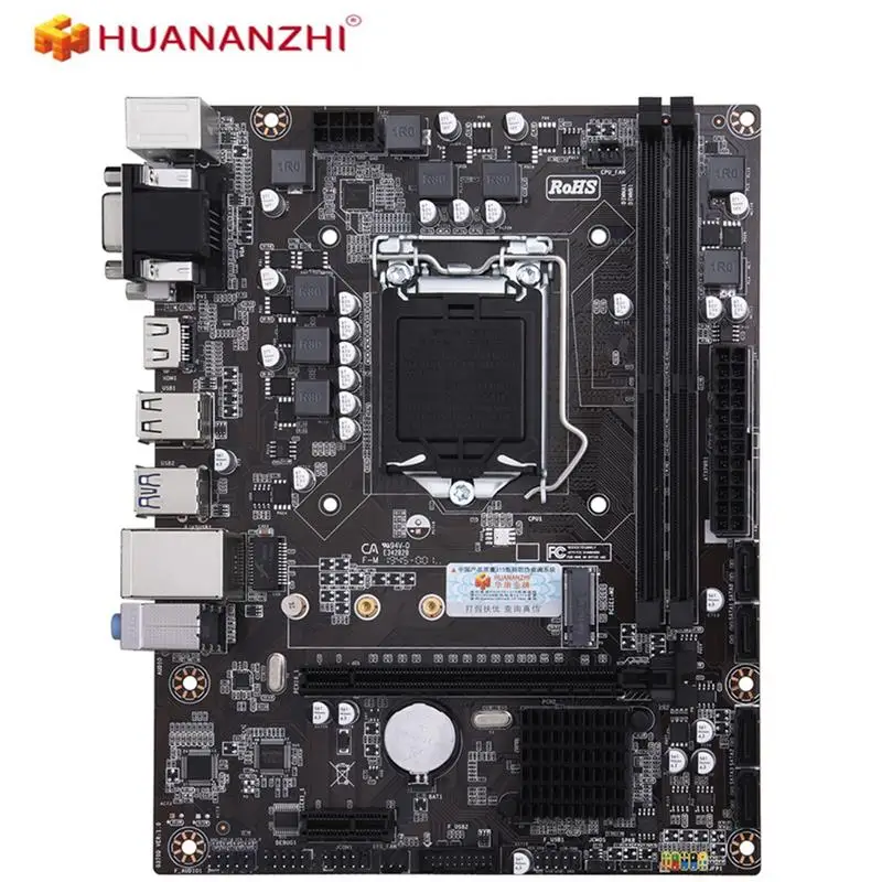 

Материнская плата HUANANZHI для компьютера, двойные каналы DRR4 32G USB 3,0 M.2 NVME, десктопная материнская плата для ЦП серии LGA 1151 6/7/8/9
