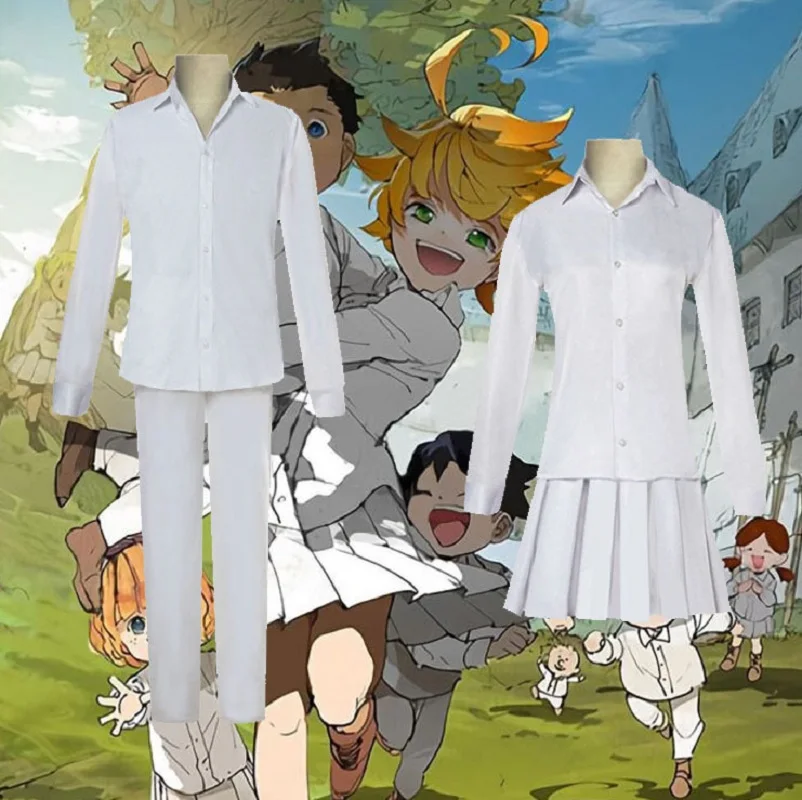 

The Promised Neverland Cosplay Costume Student Uniform Emma Norman Ray Cosplay Stage Suit