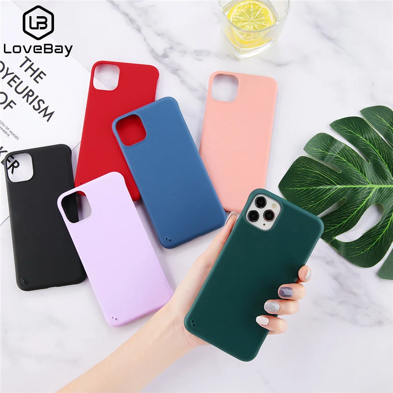 Lovebay яркие цвета безрамные чехлы для телефонов iPhone 11 Pro 7 8 6 6s Plus X XR XS Max матовая
