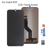 black for cubot r19 display lcd touch screen glass sensor digitizer assembly for cubot r19 lcd display with tape tools