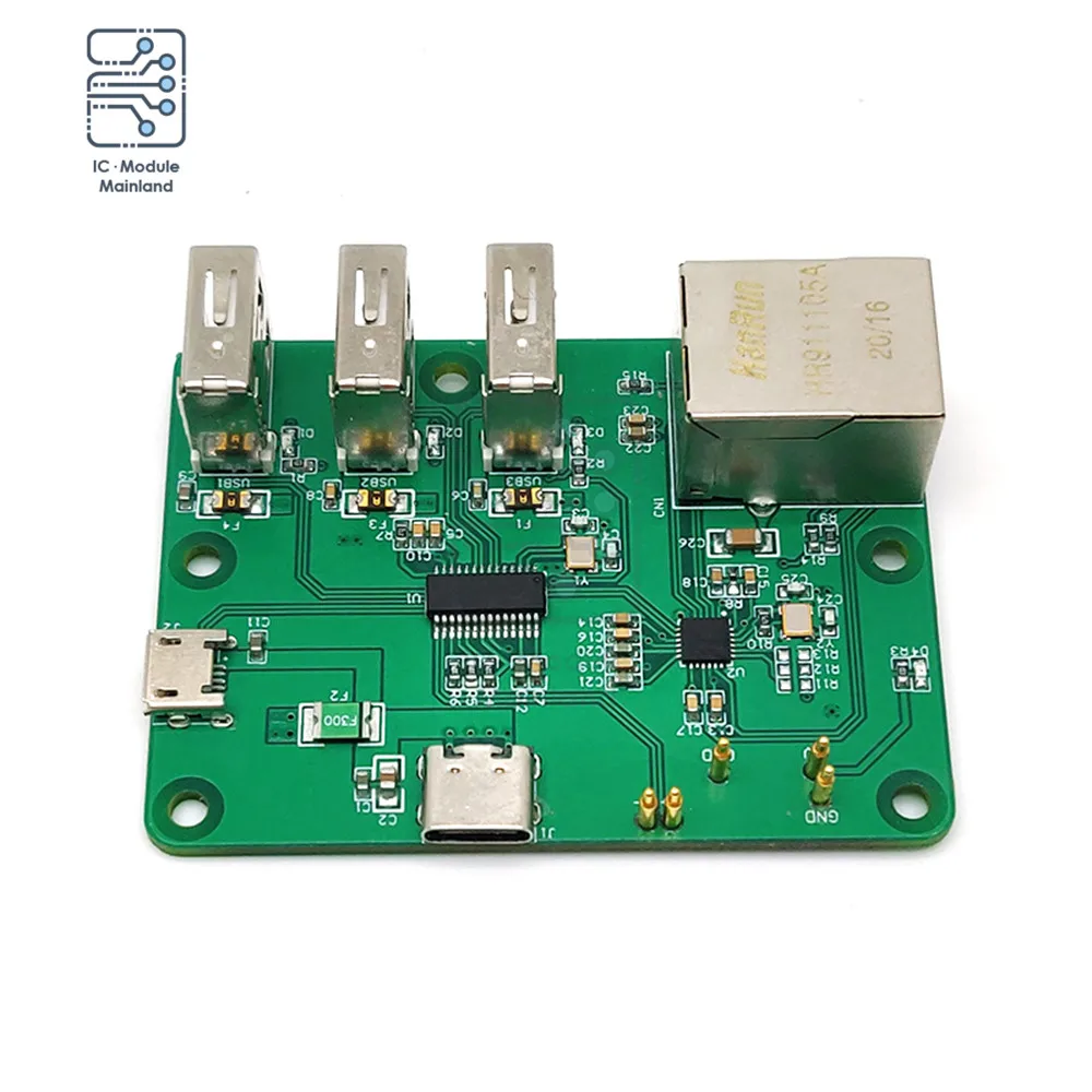 Плата расширения сетевого концентратора для Raspberry Pi Zero плата с USB Type C Ethernet