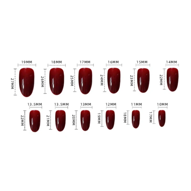 

24pcs Nails Patch Glue Type Shiny Long Paragraph Fashion Removable Manicure Patch False Nails Save Time Nail Patch STTX889