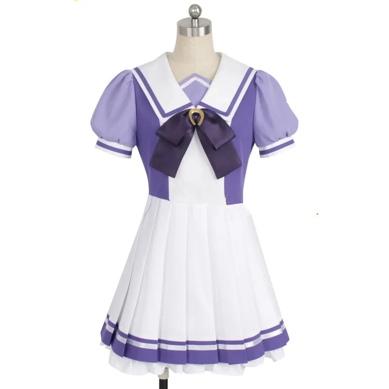 Cosplay Costume Anime Pretty Derby Dress School Uniform Halloween Party Carnival Suit Purple Dress Women
