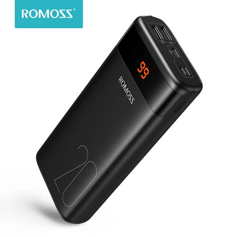 Внешний аккумулятор ROMOSS Ares 20 20000 мАч чёрный|Внешние аккумуляторы| |