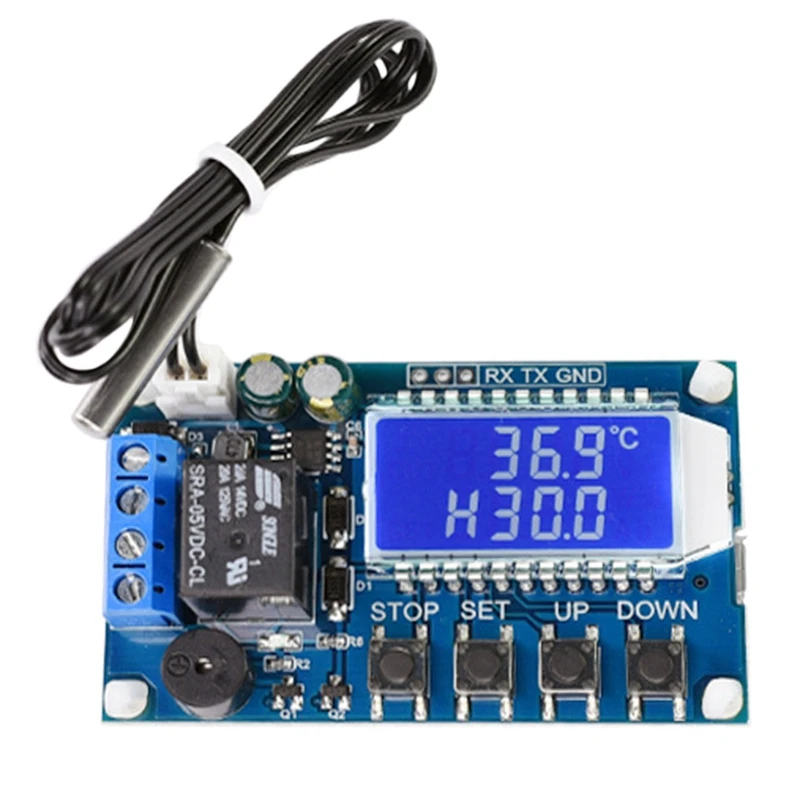 

Модуль регулятора температуры, автоматический релейный модуль переключателя термостата 10 а, с водонепроницаемым датчиком