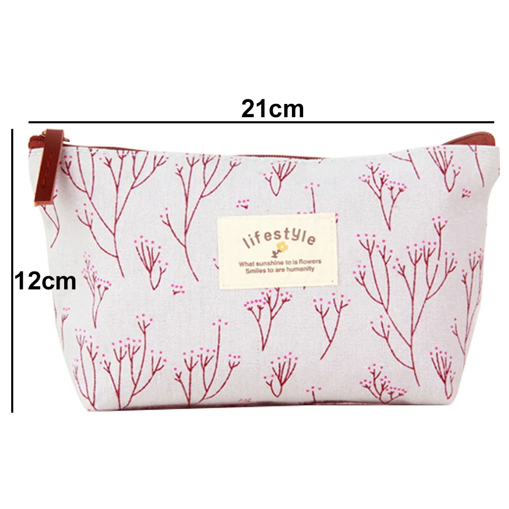 Портативная косметичка для путешествий с цветами пенал чехол макияжа женская