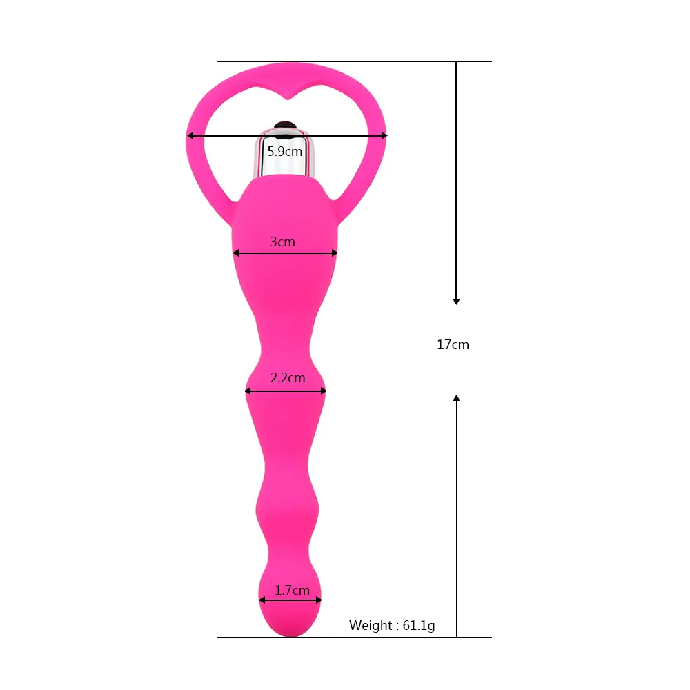 Anus Vibrating Beads Silicone Anal Plug Vibrator Ass Massager Expander G-Spot Prostate Stimulator Sex Toys for Men and Women | Красота и