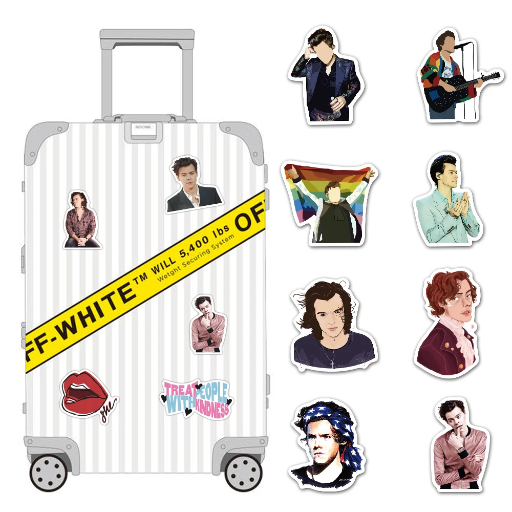 50Pcs Not Repeat British Singer Harry Style Luggage Stickers for Fans Gifts to DIY Laptop Phone Fridge Guitar Water Bottle Decor | Дом и сад