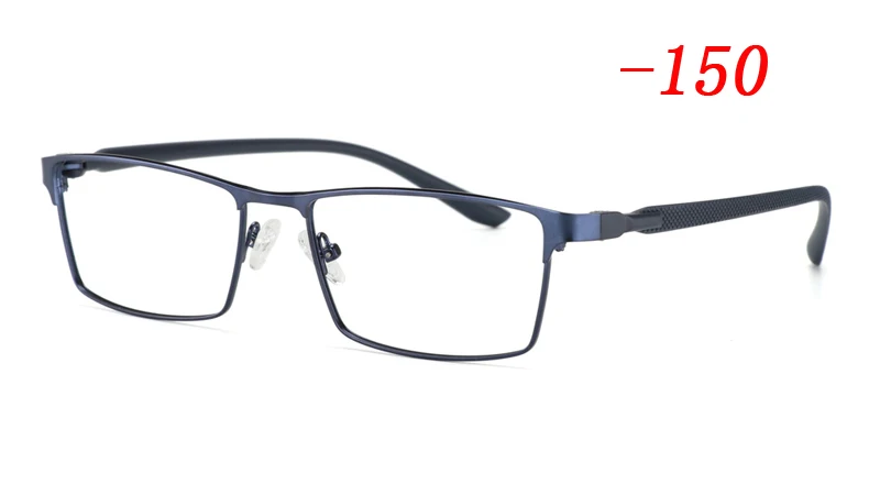Sun Photochromic Myopia eyewear TR90 Alloy Frame Finished myopia glasses frame comfortable slip-resistant eyeglasses frame Men - Цвет оправы: Тёмно-синий