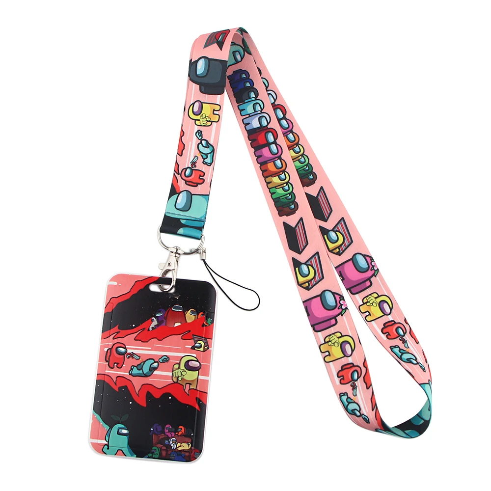 ER583 популярная игра робот мультфильм розовый шейный ремешок Ремешки ID бейдж