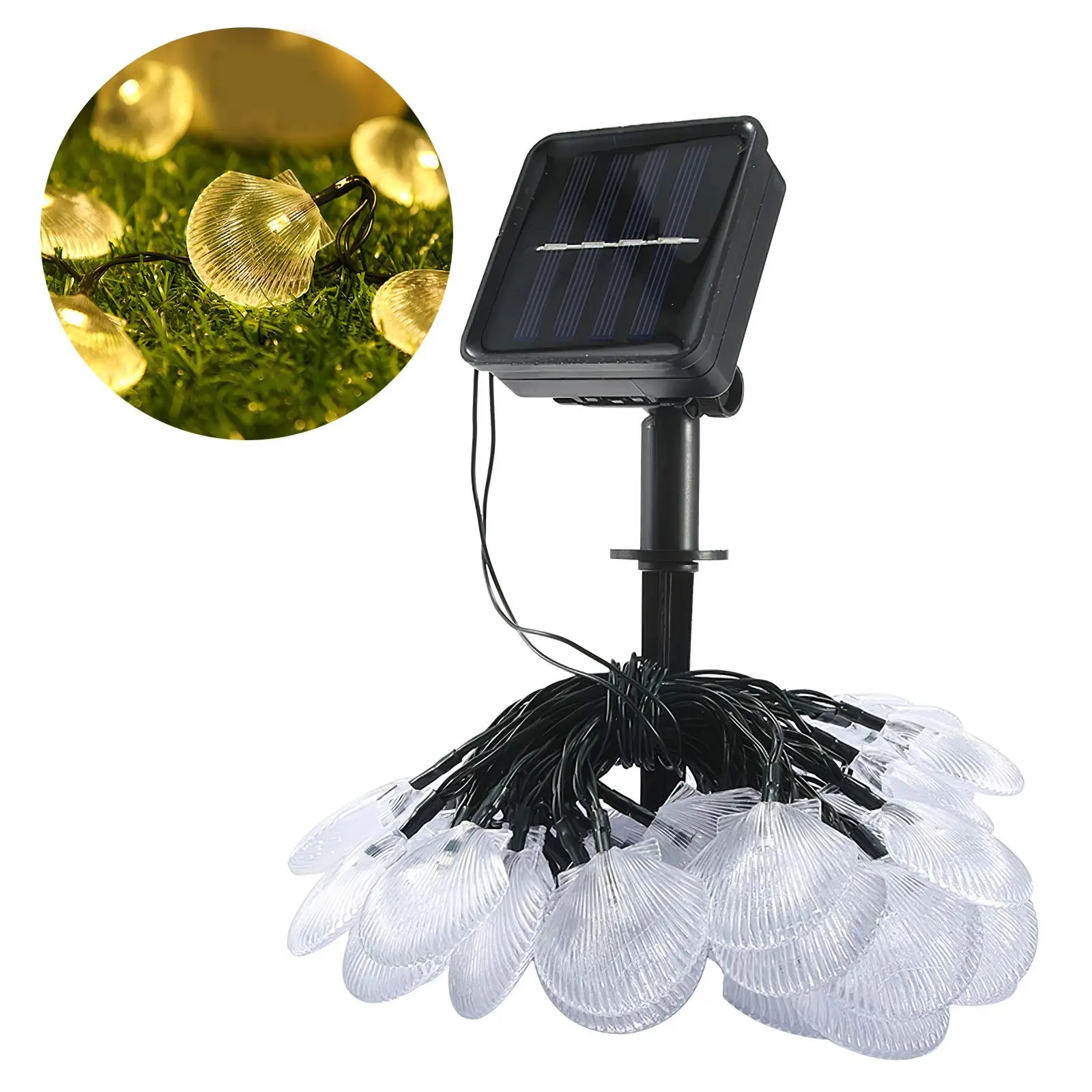 

Водонепроницаемая светодиодная гирлянда на солнечной батарее, 6,5 м, фута, 8 режимов