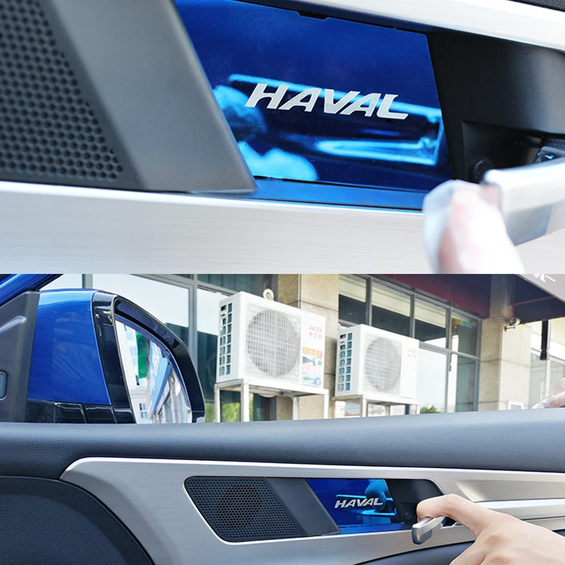 

Внутренняя дверная ручка автомобиля, чаша, накладка, наклейка, украшение, панель управления, автоаксессуары для Haval F7 F7x, нержавеющая сталь