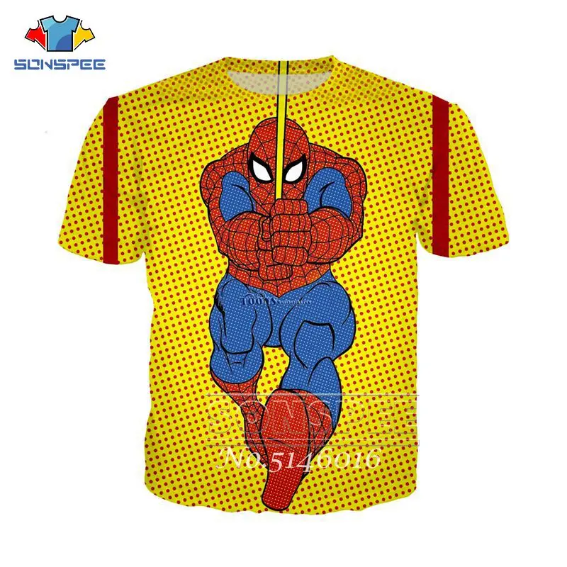 SONSPEE Человек паук Веном Супермен Зимний Солдат Marvel 3D принт футболка летние