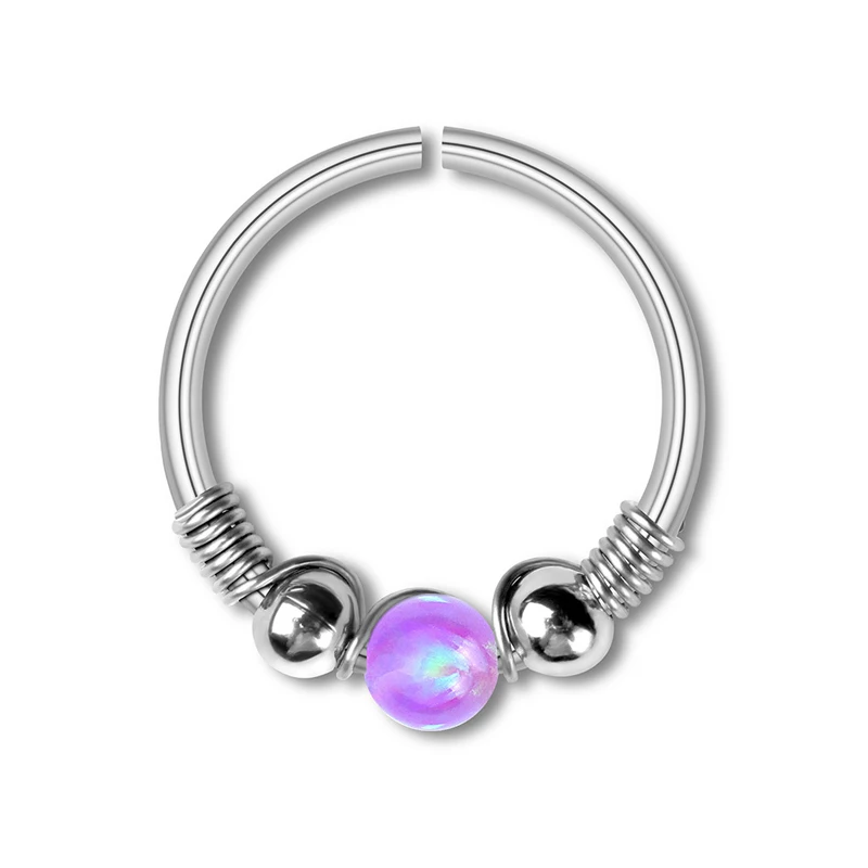 1 шт опал Boho поддельные нос кольцо Модные кольца для пирсинга перегородки носа