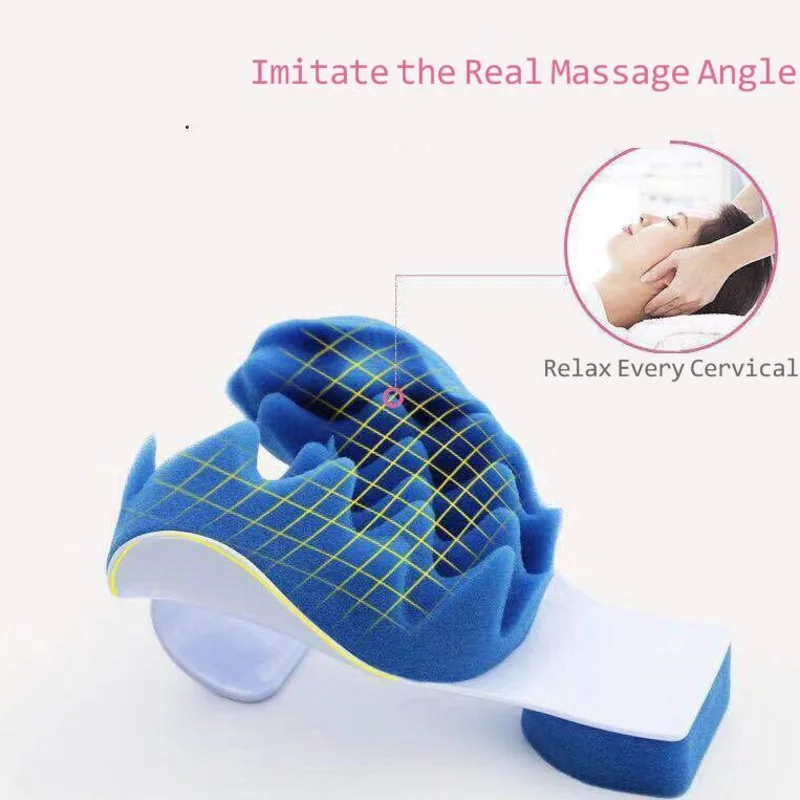 

Neck Support Tension Reliever Neck Shoulder Relaxer Blue Sponge Releases Muscle Tension Relieves Tightness Soreness Theraputic