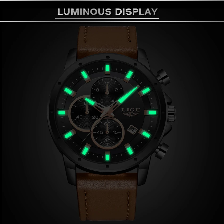 Relojes Hombre LIGE New Mens Watches Waterproof Man Clock Top Brand Luxury Army Military Retro Sport Male Quartz Watch Men Gift | Наручные