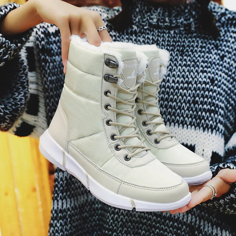 

Женские ботинки, модные водонепроницаемые зимние ботинки для женщин, зимняя обувь, Повседневные Легкие ботильоны, женские теплые зимние бо...