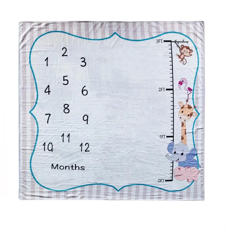 Новорожденный ребенок ежемесячный рост веха Одеяло фотография реквизит Фон