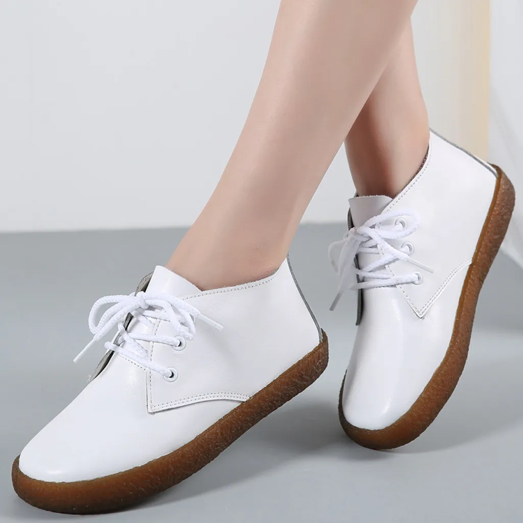 Женская обувь кожаные кроссовки на плоской подошве женская с высоким берцем