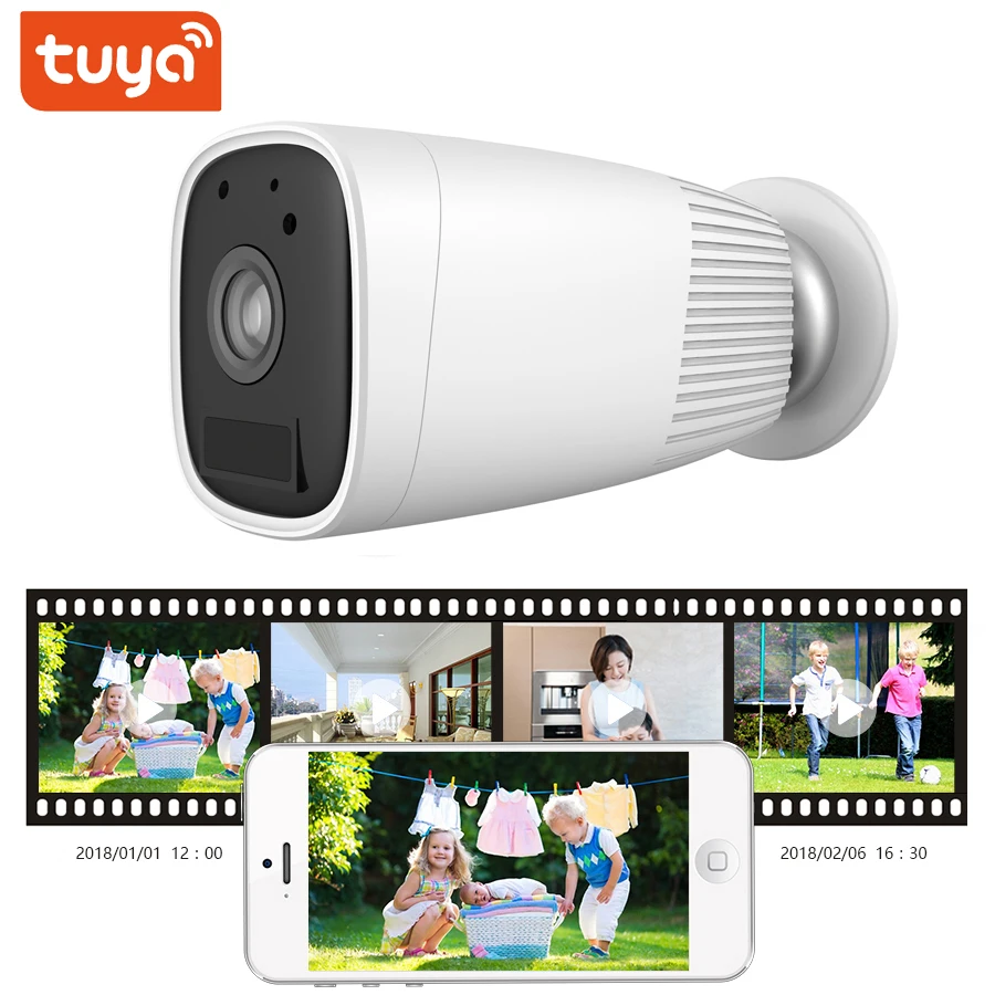 Уличная IP-камера 1080P HD с аккумулятором малой мощности водонепроницаемая камера