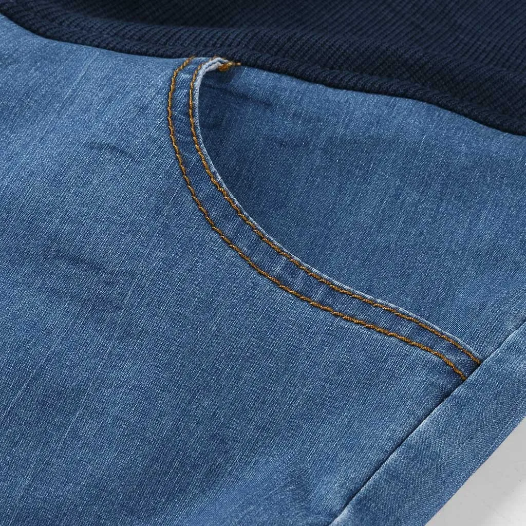 Женские джинсовые брюки для беременных с высокой талией леггинсы