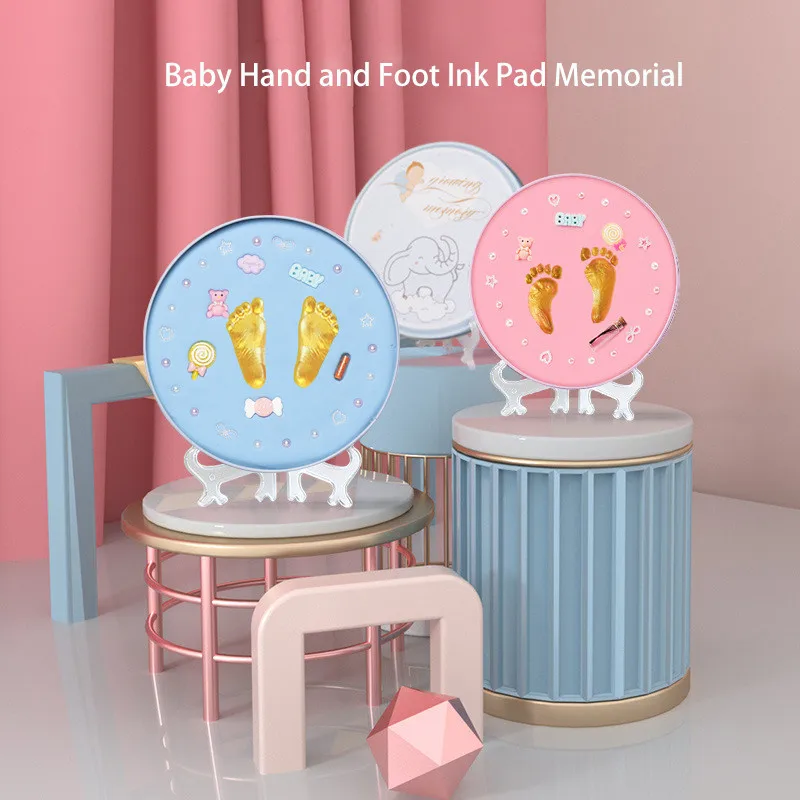 Baby Hand Print Mud And Footprint Baby Foot and hand print Imprint Kit Baby Souvenirs Baby Hand And Foot Mold Hundred Days Gift