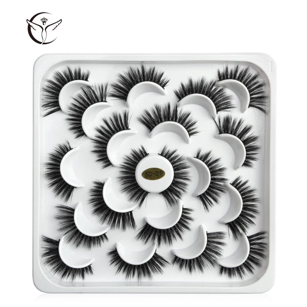 Mink eyelashes 3d mink hair eyelashes10 pairs long makeup 3d faux nature fake lashes extension false eyelashes Wholesale(10P