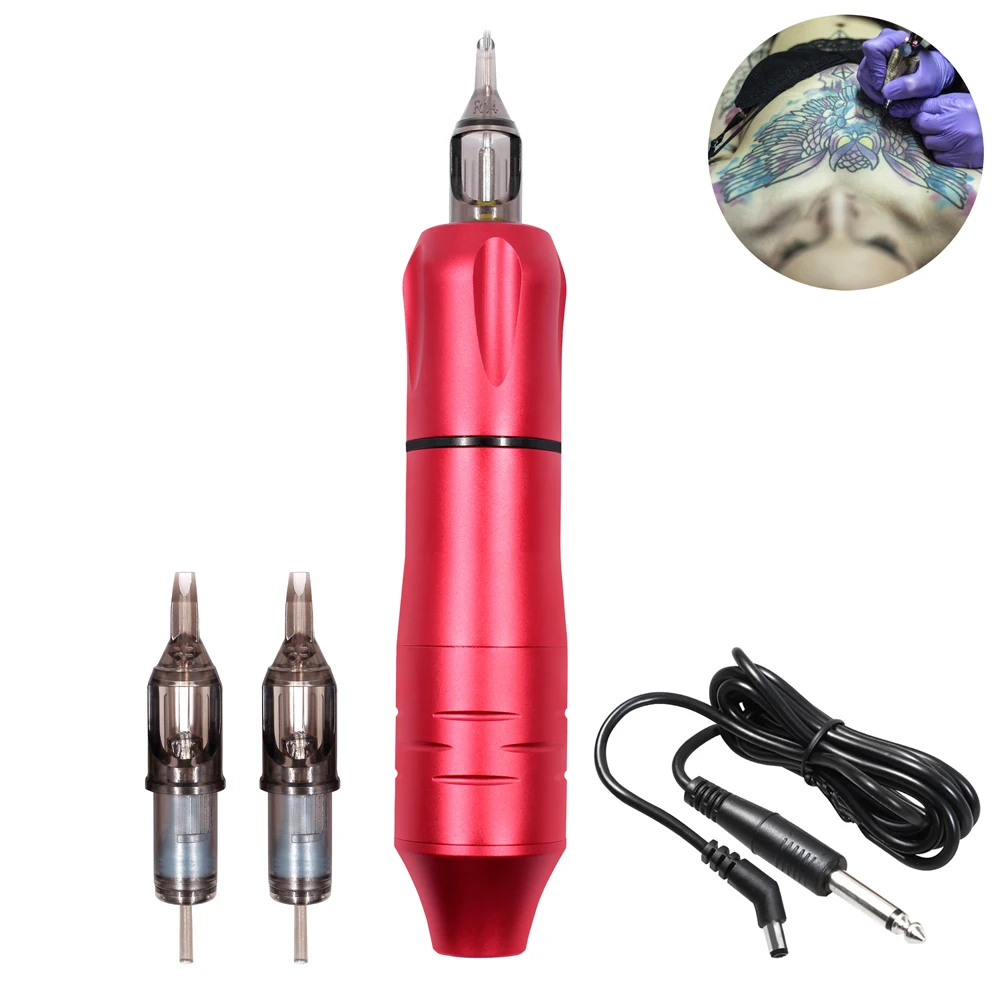 

Tattoo Machine Rotary Pen Aluminum Alloy Tattoo Gun Equipment For Semi Permanent Microblading Makeup With Cord Cartridge
