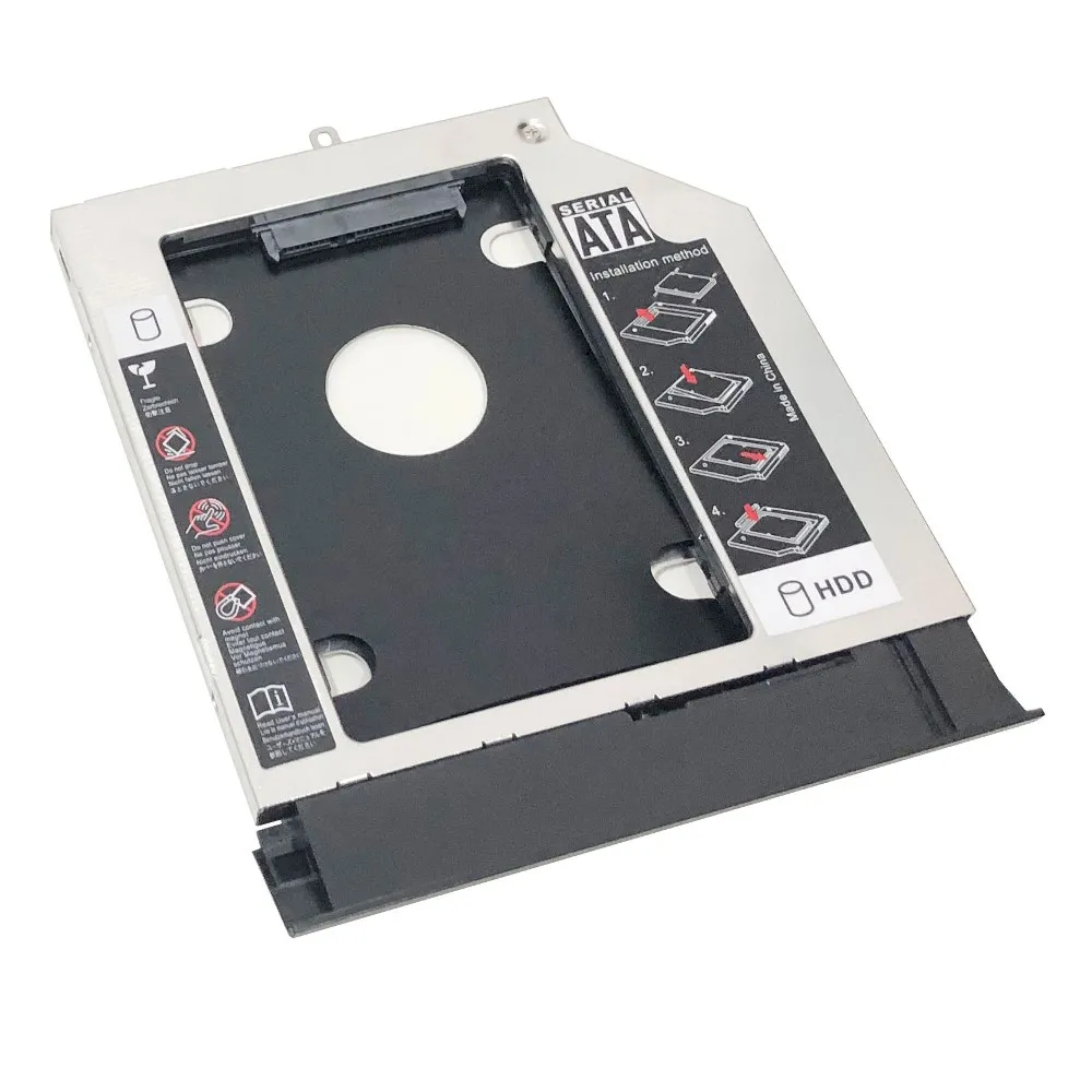 SATA 2nd Hard Drive SSD HDD Module Caddy Frame Adapter for Lenovo V110-15AST V110-15IAP V110-15IKB V110-15ISK With Bezel Bracket |