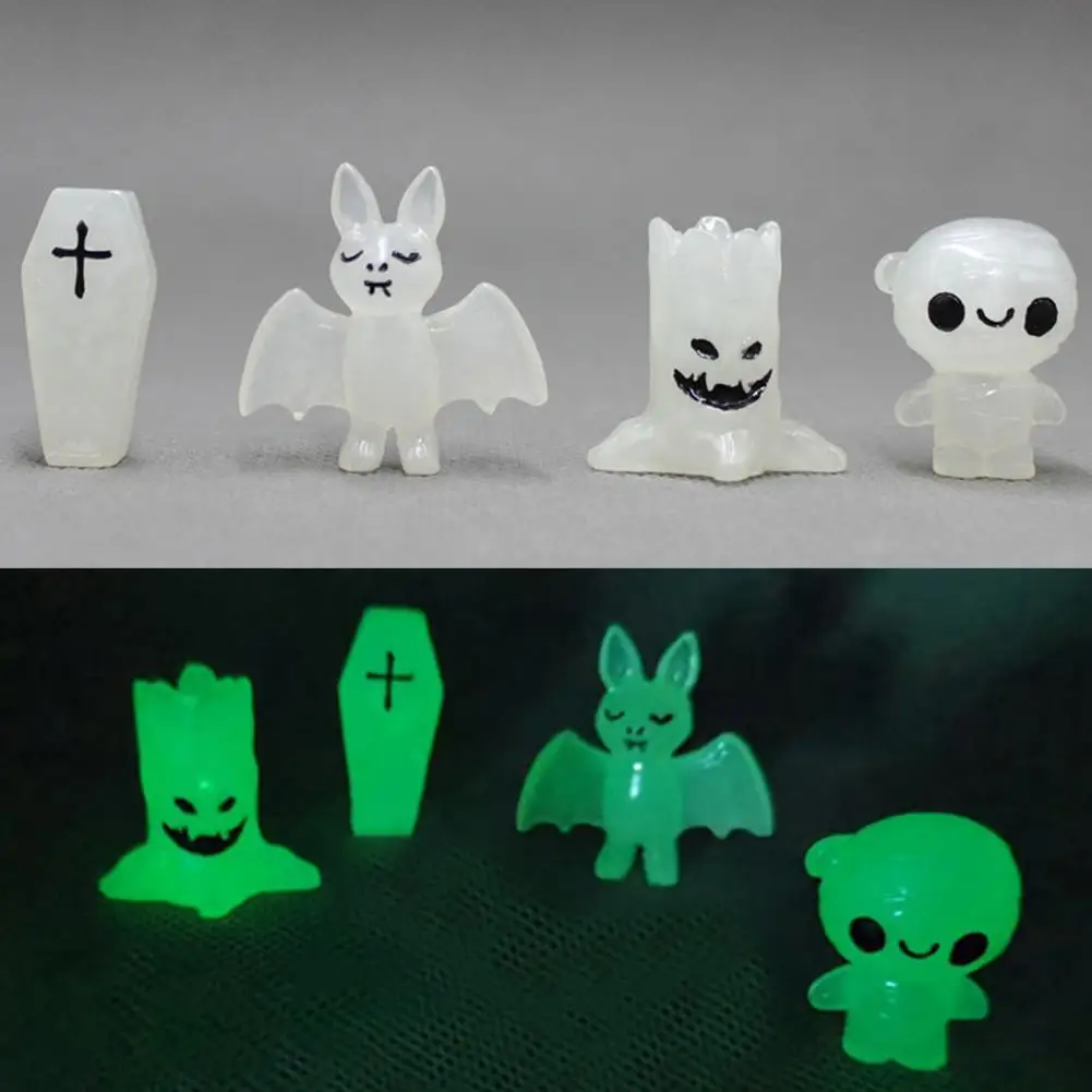 

4 шт./компл. светящиеся фотообои в стиле Хэллоуин из полимерной смолы Изысканная форма призрака фотосессия для вечерние