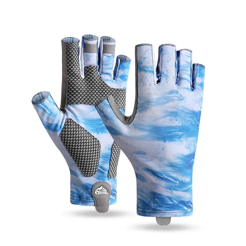 Fishing Gloves Breathable Half Finger Anti-slip Design Fingerless for Outdoor Hiking Biking Kayaking Tackle Equipment | Спорт и